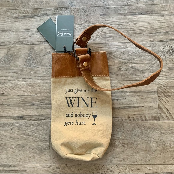 Myra Bag Handbags - Myra Bag “nobody gets hurt” Wine Bag